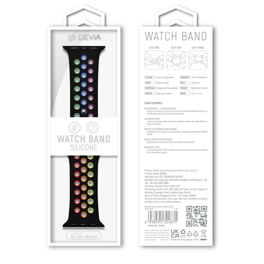 Apple Watch 硅胶运动彩虹表带 38-40-41